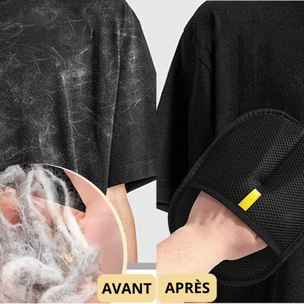 Gants anti-poils d'animaux, lavables et réutilisables