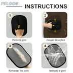 Gants anti-poils d'animaux, lavables et réutilisables