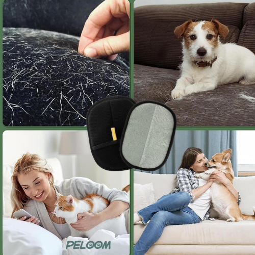 Gants anti-poils d'animaux, lavables et réutilisables